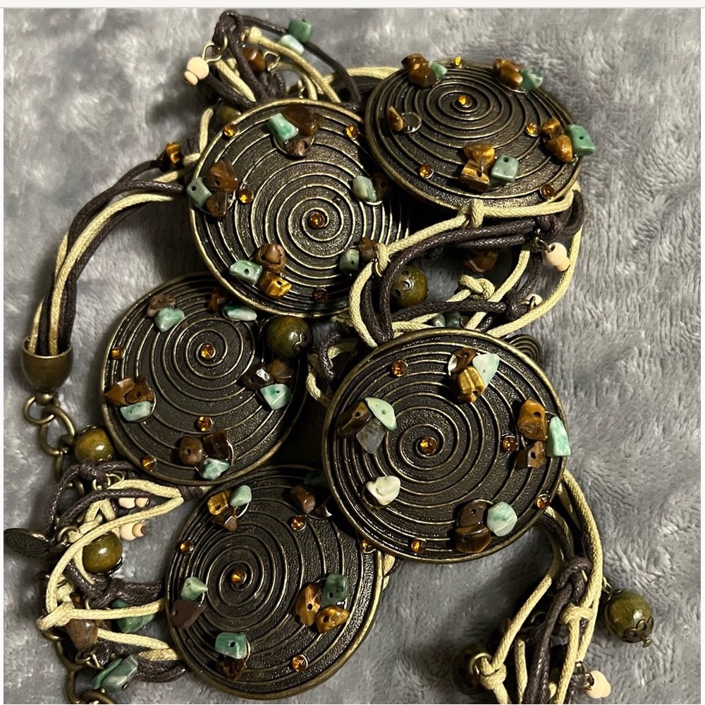 Chain Belt with Beaded Discs